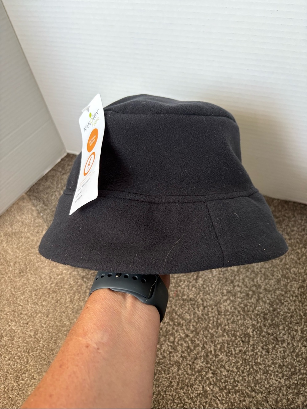 NWT Land’s End Nanotex (Fleece) Bucket Hat - Black - S/M